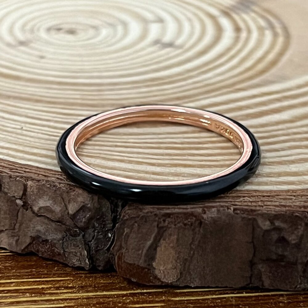 Pandora ME Black Enamel Ring